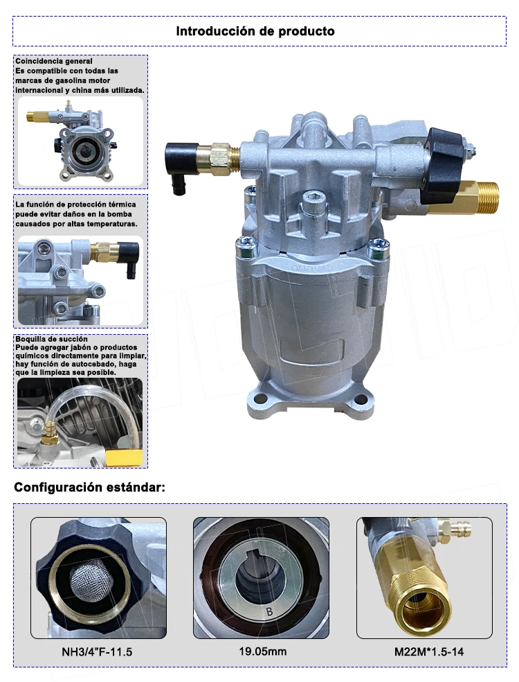 170bar 2900psi 5.5HP 6.5HP 7HP Gasoline High Pressure Washer Horizontal Axial Pump